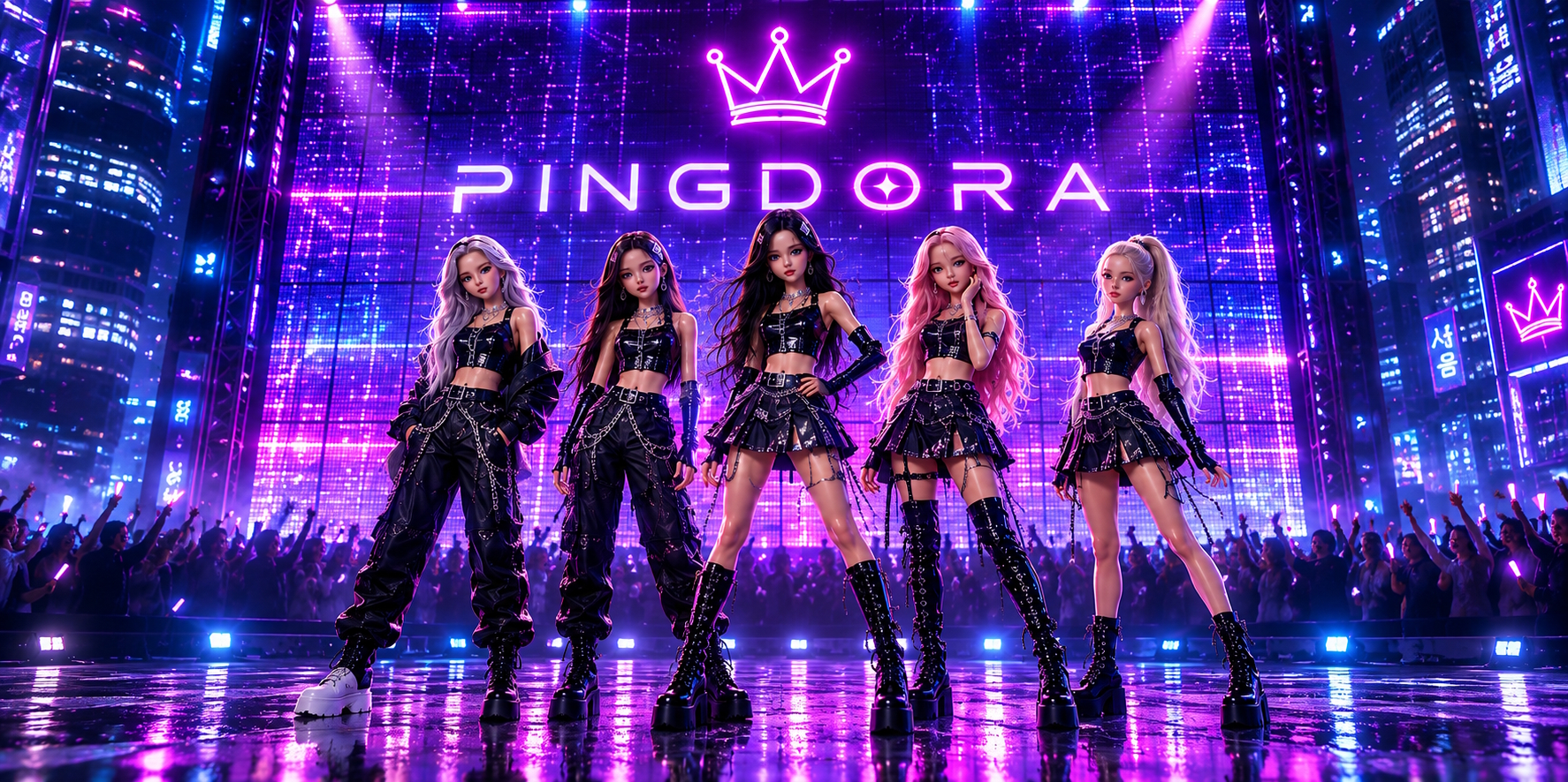 PINGDORA performing on stage
